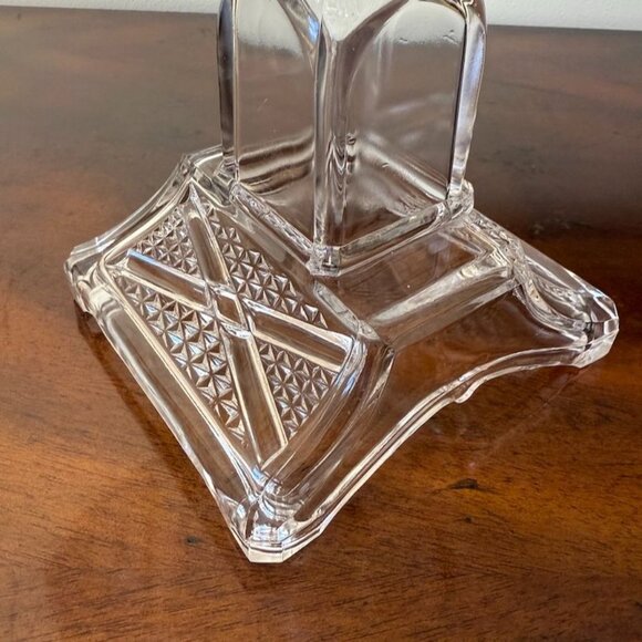 Antique EAPG Adams & Co. ASHMAN Crossroads Pattern No. 84 Covered Compote c1880s - Picture 4 of 14